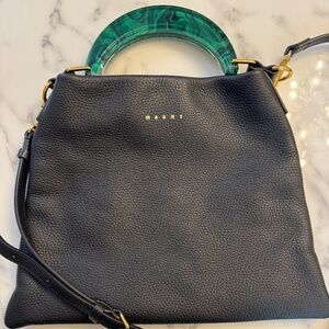 Marni Venice Small Bag in black leather